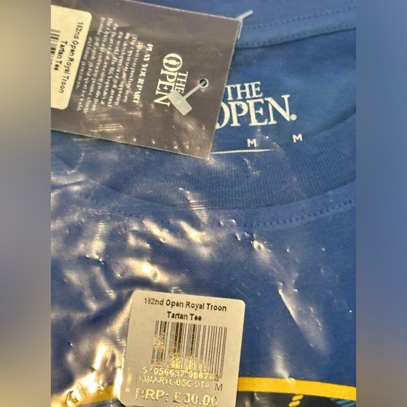 Royal Troon 152nd British Open Blue Embroidered T-Shirt Size Medium - Picture 4 of 5